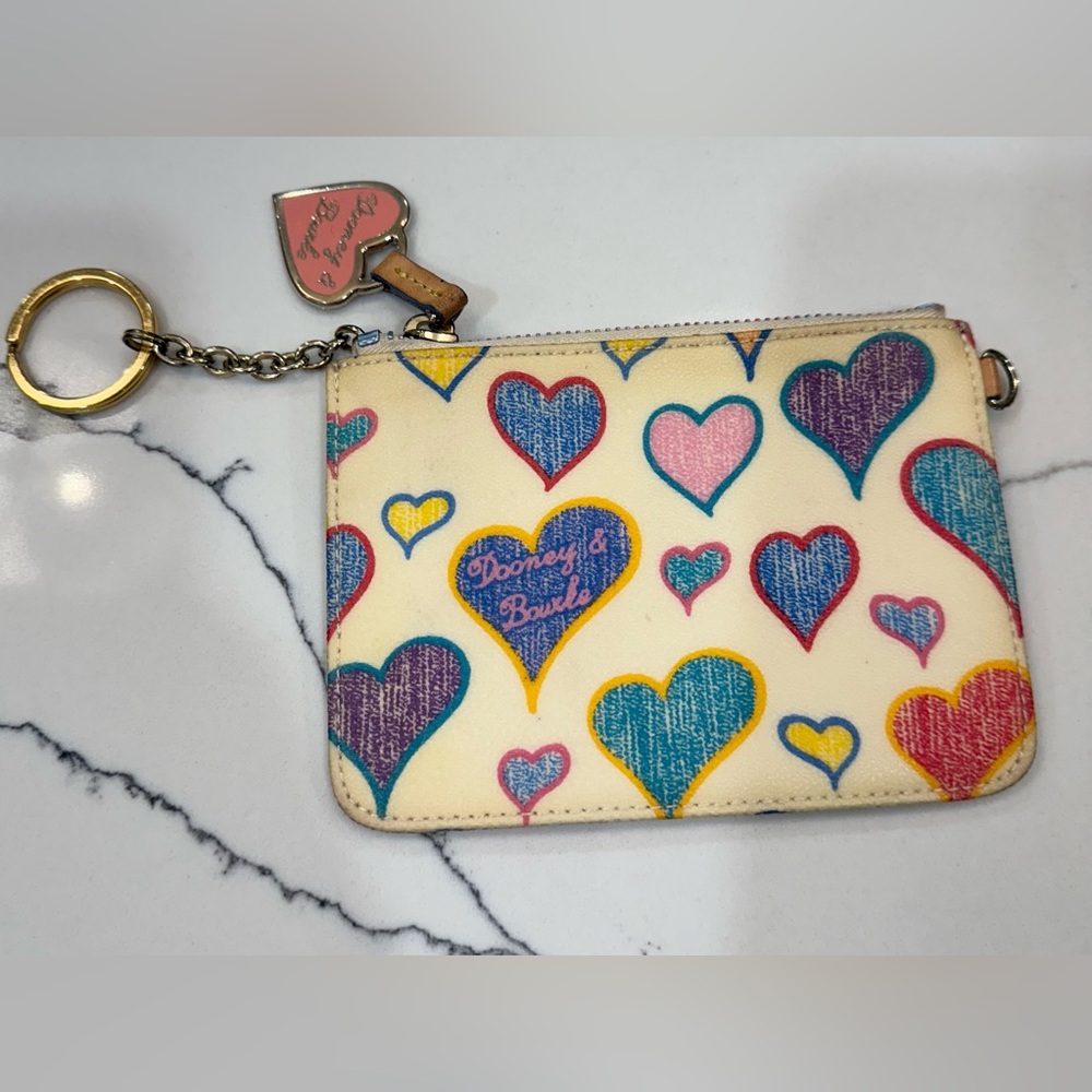 Dooney & Bourke Multicolor Heart Coin Purse